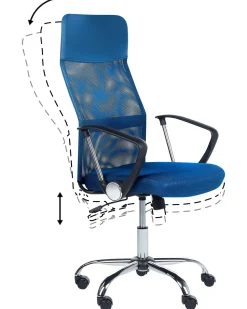 Beliani Tyotuoli Verkkokangas Sininen Design Cheap