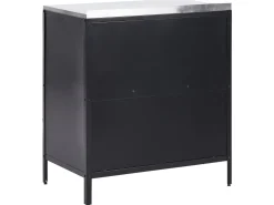 Beliani Ulkokeittiokaappi Teras 2 Ovea Musta Vilama Fashion