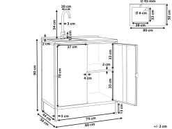 Beliani Ulkokeittion Allaskaappi Teras Musta Vilama Flash Sale