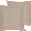 Beliani Ulkokoristetyyny Hiekanruskea 40 X 40 Cm 2 Kpl Palairos Clearance