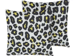 Beliani Ulkokoristetyyny Musta/Valkoinen 45 X 45 Cm 2 Kpl Karditsa Sale