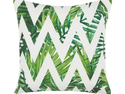 Beliani Ulkokoristetyyny Valkoinen/Vihrea 45 X 45 Cm 2 Kpl Brento Fashion