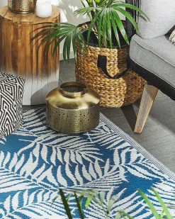 Beliani Ulkomatto Kaksipuolinen Laivastonsininen 120 X 180 Cm Kota Cheap