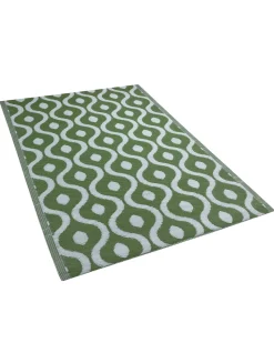 Beliani Ulkomatto Kaksipuolinen Tummanvihrea 120 X 180 Cm Pune Flash Sale