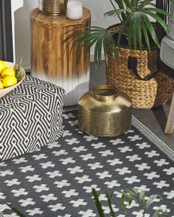 Beliani Ulkomatto Musta 90 X 180 Cm Rohtak New