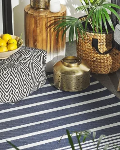 Beliani Ulkomatto Tummansininen 120 X 180 Cm Haldia Store