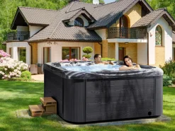 Beliani Ulkoporeallas Led-Valot Grafiitinharmaa 200 X 200 Cm Lastarria Cheap