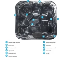 Beliani Ulkoporeallas Led-Valot Grafiitinharmaa 200 X 200 Cm Lastarria Cheap