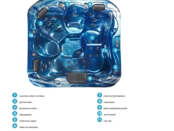 Beliani Ulkoporeallas Led-Valot Sininen 200 X 200 Cm Lastarria Flash Sale