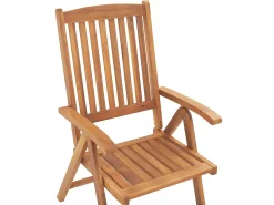 Beliani Ulkoruokailuryhma 6-Istuttava Akaasiapuinen Ruskeanharmailla Pehmusteilla Java Cheap