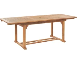 Beliani Ulkoruokailuryhma 6-Istuttava Akaasiapuinen Ruskeanharmailla Pehmusteilla Java Cheap