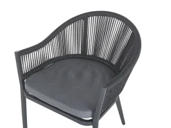 Beliani Ulkoruokailuryhma Metallinen Harmaa Mileto Hot