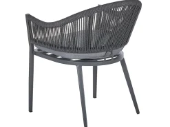 Beliani Ulkoruokailuryhma Metallinen Harmaa Mileto Hot