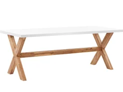 Beliani Ulkoruokaryhma 6-Isttuttava Valkobeige Olbia Hot