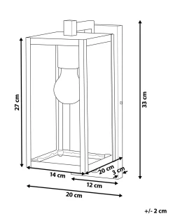 Beliani Ulkoseinavalaisin Rauta Musta Megget Online