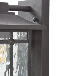 Beliani Ulkoseinavalaisin Rauta Musta Teviot Hot