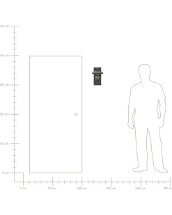 Beliani Ulkoseinavalaisin Rauta Musta Teviot Hot