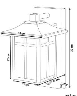 Beliani Ulkoseinavalaisin Rauta Musta Teviot Hot