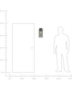 Beliani Ulkoseinavalaisin Rauta Musta Gala Outlet