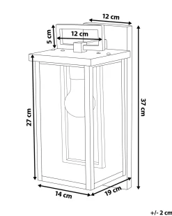 Beliani Ulkoseinavalaisin Rauta Musta Gala Outlet