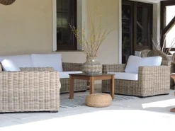 Beliani Ulkosohvasetti Rottinkinen Vaalea Ardea Cheap