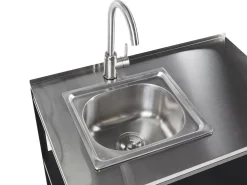 Beliani Ulkotiskiallas Teras 2 Hyllya Musta Vilama Flash Sale