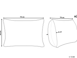 Beliani Ulkotyyny Keltainen/Valkoinen 40 X 70 Cm 2 Kpl Astakos Best