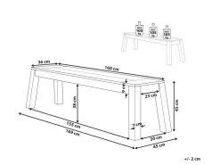 Beliani Vaalea Akaasiapuinen Puutarhapenkki 160 Cm Livorno Cheap