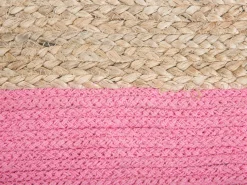 Beliani Vaaleanpunainen Juuttirahi 44 X 44 Cm Kirama Clearance