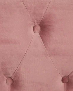 Beliani Vaaleanpunainen Samettiverhoiltu Nojatuoli Chesterfield Outlet