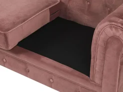 Beliani Vaaleanpunainen Samettiverhoiltu Sohvaryhma Chesterfield Discount