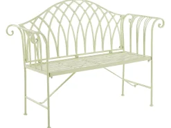 Beliani Vaaleanvihrea Rautainen Puutarhapenkki 130 Cm Milazzo Hot