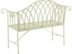 Beliani Vaaleanvihrea Rautainen Puutarhapenkki 130 Cm Milazzo Hot