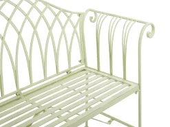 Beliani Vaaleanvihrea Rautainen Puutarhapenkki 130 Cm Milazzo Hot