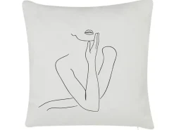 Beliani Valkoinen Koristetyyny Setti 2 Kpl 45 X 45 Cm Meadowfoam Fashion