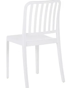 Beliani Valkoinen Puutarhatuoli 4 Kpl Sersale Cheap