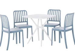 Beliani Valkosininen 4-Istuttava Ulkoruokailuryhma Sersale Shop