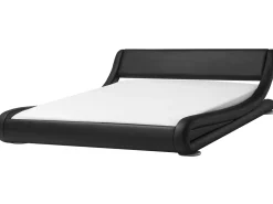 Beliani Vesisanky Keinonahka Musta 180 X 200 Cm Avignon Outlet