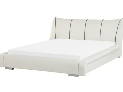 Beliani Vesisanky Nahka Luonnonvalkoinen 180 X 200 Cm Nantes Online