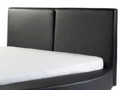 Beliani Vesisanky Nahka Pyorea Musta 180 X 200 Cm Laval Store