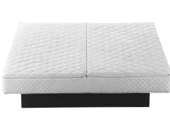 Beliani Vesisanky Nahka Pyorea Musta 180 X 200 Cm Laval Store