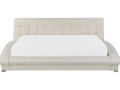 Beliani Vesisanky Nahka Valkoinen 180 X 200 Cm Lille Sale