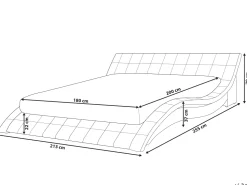 Beliani Vesisanky Nahka Valkoinen 180 X 200 Cm Vichy Online
