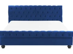 Beliani Vesisanky Sametti Laivastonsininen 180 X 200 Cm Avallon Fashion