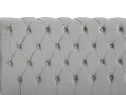 Beliani Vesisanky Sametti Vaaleanharmaa 180 X 200 Cm Avallon Hot