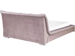 Beliani Vesisanky Sametti Vaaleanpunainen 160 X 200 Cm Nantes Sale