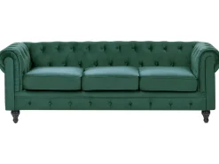 Beliani Vihrea Samettiverhoiltu Sohvaryhma Chesterfield Best
