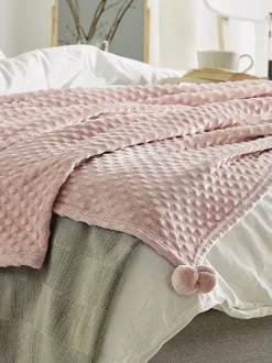 Beliani Viltti 200 X 220 Cm Vaaleanpunainen Samur Best