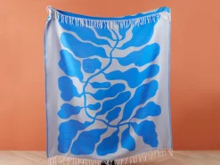 Beliani Viltti Akryyli Valkoinen/Sininen 130 X 170 Cm Kihun Best Sale