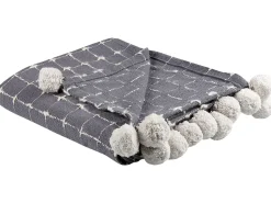 Beliani Viltti Puuvilla Harmaa 125 X 150 Cm Yasam Sale